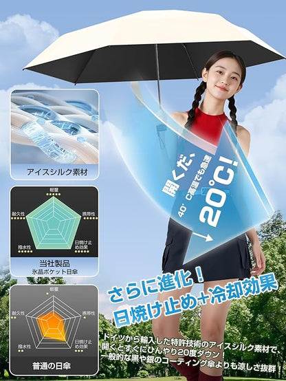 UVカット軽量ポケット折りたたみ傘